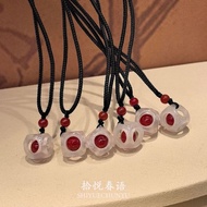 Speedy ShipmentReady Stock Hot Sale {Chaomu > New Chinese Red Bean Dice Braided Rope Necklace Double