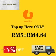 Umobile Topup ( RM5 / RM10 / RM30 / RM50 / RM100 ) PIN RELOAD PREPAID TOP