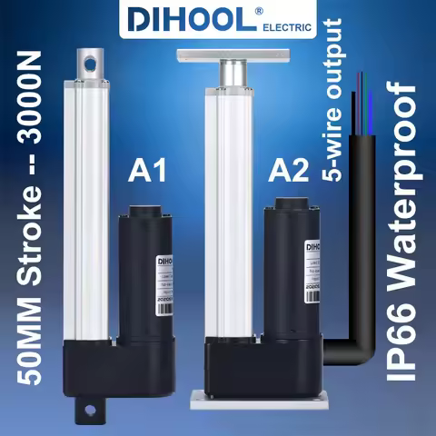 DHLA3000 50MM Stroke Electric Linear Actuator IP66 Waterproof DC24V 12V DC Motor 3000N 300KG 660lb W