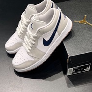 Pure Original aj1Low White Gray Blue Men Women Retro Basketball Shoes All-Match Casual Sports Trend 