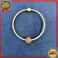 VIP-999KGold-plated heart sutra bracelet enhances temperament and increases charm Opening is adjustable lucky feng shui gold amulet gold amulet master hanz cua