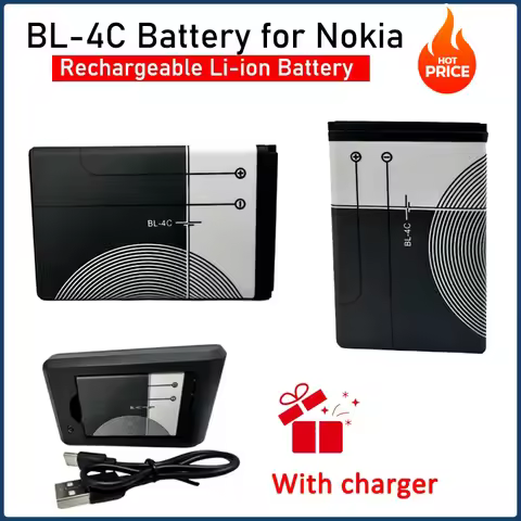 BL-4C Battery 3.7V 890mAh Rechargeable Lithium-ion Batteries for Nokia 6100 6125 6136 6170 6300 6301