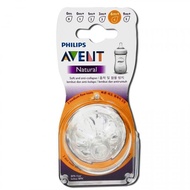Original PHILIPS AVENT Anti Colic Natural Teat Nipple Twin Pack Puting Avent Natural Puting Botol Ba