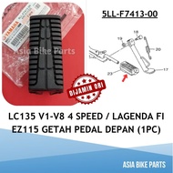 Yamaha Original LC135 V1-V8 4S / Lagenda FI / EZ115 Front Footrest Rubber Getah Pedal Depan - 5LL-F7