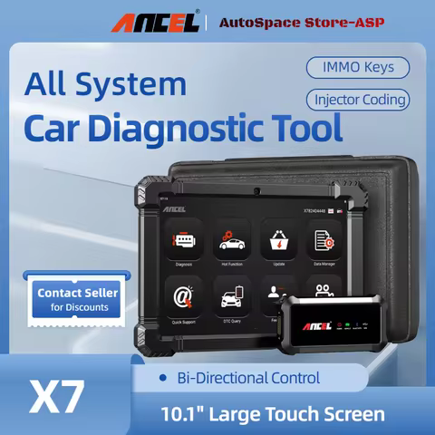 ANCEL X7 OBD2 Scanner Full System Bidirectional ECU Coding 15 Reset Service Wireless Bluetooth Autom