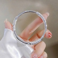 Pure s99 SILVER ring wrapped with lotus pattern