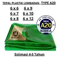 Terpal jumbo Tebal 6x6 6x7 6x8 6x9 6x12 A20 Super Korea Tenda Tutup Atap Truk Jemuran Penutup Barang