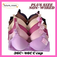 🇲🇾Ready Stock 36-46 C cup Bra🌟Plus size Woman Bra non wire A04-10626 Baju dalam wanita tanpa dawai t