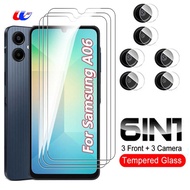 6-IN-1สำหรับ Samsung Galaxy A06กระจกนิรภัยสำหรับ Samsung 06 A06 SM-A065F เลนส์กล้องถ่ายรูปฝาครอบฟิล์
