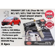 Japan NGK Premium RX Spark Plug for Peugeot 207 1.6L 16V VTi Turbo (Year 06 - 14) RC GT GTI THP150 T