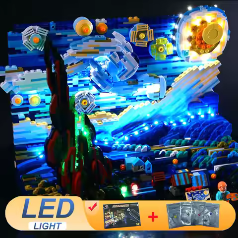 LED Light Kit For LEGO Vincent Van Gogh The Starry Night DK3001 21333 Art Painting (Not Include Buil