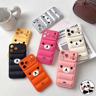 Cute Bear Down Jacket Casing For Realme Note 60 60X 50 C35 C33 C33S 12 Pro Plus Lite 12X Q5i 5G 4G C