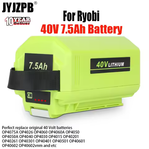 JYJZPB 7.5Ah 40-Volt Replacement Battery Compatible for Ryobi 40V Lithium Battery OP4075A OP4026 OP4
