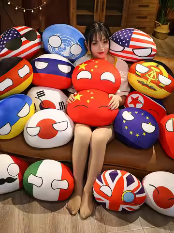 Country Ball Toys Plush Polandball Hand Warmer Pillow Countryball USSR USA FRANCE RUSSIA UK JAPAN GE