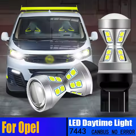 2X LED Daytime Running Light DRL Bulb W21/5W 7443 Canbus For Opel Meriva B Mokka A Zafira C Vivaro A