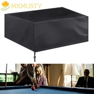 MXMUSTY Billiard Table Cover, 7/8/9 Feet Waterproof Pool Table Dust Cover, Easy To Wash Black with D