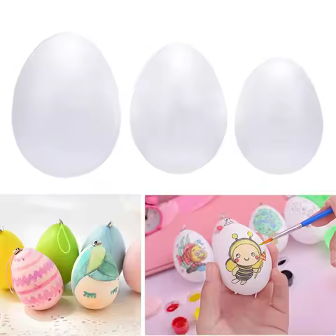 8/9/10Cm 10 Pcs Modelling Polystyrene Styrofoam Foam Egg Ball For Diy Valentine's Day or Easter Day 