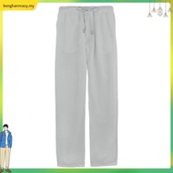 Bloomy Men Pants Trouser Beach Loose Fitting Pants Fashion Elastic Trouser Home wear