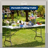HHLIVING 6Feet Foldable Banquet Table/Event Catering/Hall/Outdoor/Buffet Folding Table Meja Lipat Ni