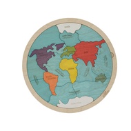 7 CONTINENTS & 5 OCEANS of The Earth Wooden Jigsaw Puzzle for Kids | 21 Puzzle Pieces | Learning & E