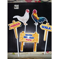 customized photo Printed manok Meron Wala themed cake toppers