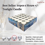 Tealight Unscented Candle (Premium Quality) – 2h/4h/6h/8h Burn Time – Multiple Hour Variants