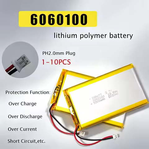 3.7V Li Polymer Battery 6060100 5000mAh Rechargebale Batteries for Power Bank Smart Watch Beauty Ins