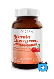 Vistra Acerola Cherry วิสทร้า อะเซโรลา เชอร์รี่ 1000 mg [100 เม็ด] วิตามินซี    (ผลิตภัณฑ์เสริมอาหาร)