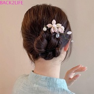 BACK2LIFE Hanfu Hairpin, Flower Pearl Chinese Style Hair Stick, Classical Hair Sticks for Buns Hair Chopstick U Shape Hanfu Accessories