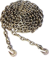 Koch A06212 1/4 by 12-Feet Binder Chain Grade 70 with Grab Hooks, Yellow Chromate