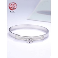 Yunximen Buckle Pyramid Half Diamond 18K Gold White Gold Color Gold Bracelet Female Rose Gold Diamon