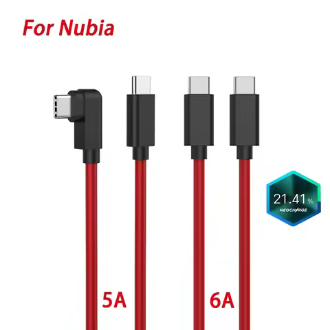 PD Charger 55W 66W 6A For ZTE Voyage 20 V40 Axon 40 6A Blade A52 A72 Pro Ultra Gaming Data Cable Typ