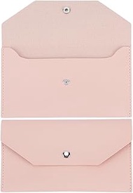 CREATCABIN Pink Envelope Wallet PU Leather Cash Small Money Bag Wallet Organizer Waterproof Slim Pou