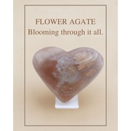 Flower Agate Heart FH4