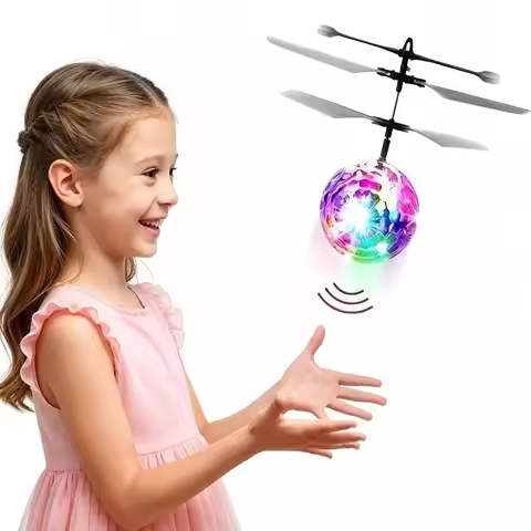 Suspended Crystal Flying Ball Infrared Induction Gesture Control Colorful Luminous Toys Flying Uniqu