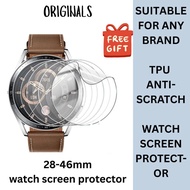 28mm 32mm 36mm 41mm 46mm diameter Universal HD Hydrogel Screen Protector Round Smart Watch Not Glass