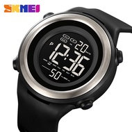 SKMEI Double Time Stopwatch Timer  Alarm Clock Stopwatch Timer Men's New Electric Watch Army Green W