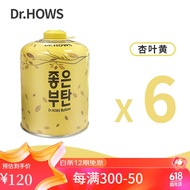 Dr.HOWS韩国户外扁便携式户外高原高山野外野炊气罐 高山黄450*6