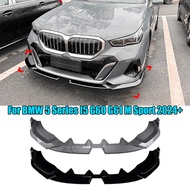 For BMW 5 Series I5 G60 G61 M Sport 2024+ MP Car Front Bumper Lip Spoiler Splitter Body Kit Exterior
