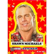 SHAWN MICHAELS 2005 Topps Heritage WWE Wrestling 4 Sticker Card