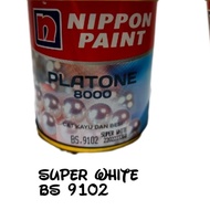 cat platone 01l/100ml nippon paint minyak kayu dan besi kaleng kecil - super white