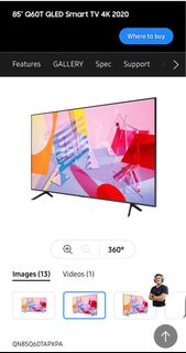 Samsung 85" @60T GLED Smart TV 4K 2020