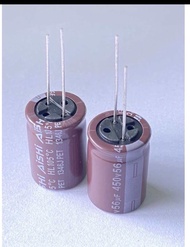CAPACITOR 56UF 450V C56UF450V ขนาด18x25mm Aishi สีน้ำตาล ทนร้อนสูง105C ตัวเก็บประจุไฟฟ้า คาปาซิเตอร์