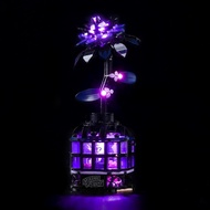 Customized Purple Light kit Compatible with Lego 76784 Black Dahlia Flower Wednesday - No Model Only