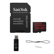 SanDisk Extreme PRO microSDXC Memory Card Plus SD Adapter with Card Reader, Detachable Lanyard an...