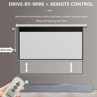 72 inch Motorized screen projection 4:3 Projector Screen Wall Mounted Projection with Remote Control