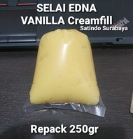 SELAI EDNA ISIAN (FILLING) Rasa VANILLA / TOPPING Repacked 250gr