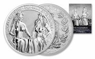 德國與澳大利亞雙女神銀幣二盎司~限量2500枚，銀幣，限量銀幣，銀幣，紀念幣，錢幣，幣~德國與澳大利亞雙女神銀幣二盎司~銀幣~限量2500枚單枚價