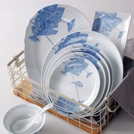 高端日式花影陶瓷餐具套裝 釉下彩菜盤飯碗西餐盤禮盒裝