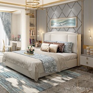 Internet Celebrity Leather Bed Double Leather Bed Simple1.5Wedding Bed1.8Soft Bed Light Luxury Large